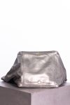 Yves Saint Laurent Calfskin Downtown tote in silver