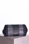 Bottega Veneta Navy blue intrecciato & snakeskin tote