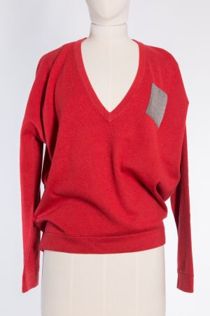 Brunello Cucinelli Monili embellished wool and cashmere blend sweater