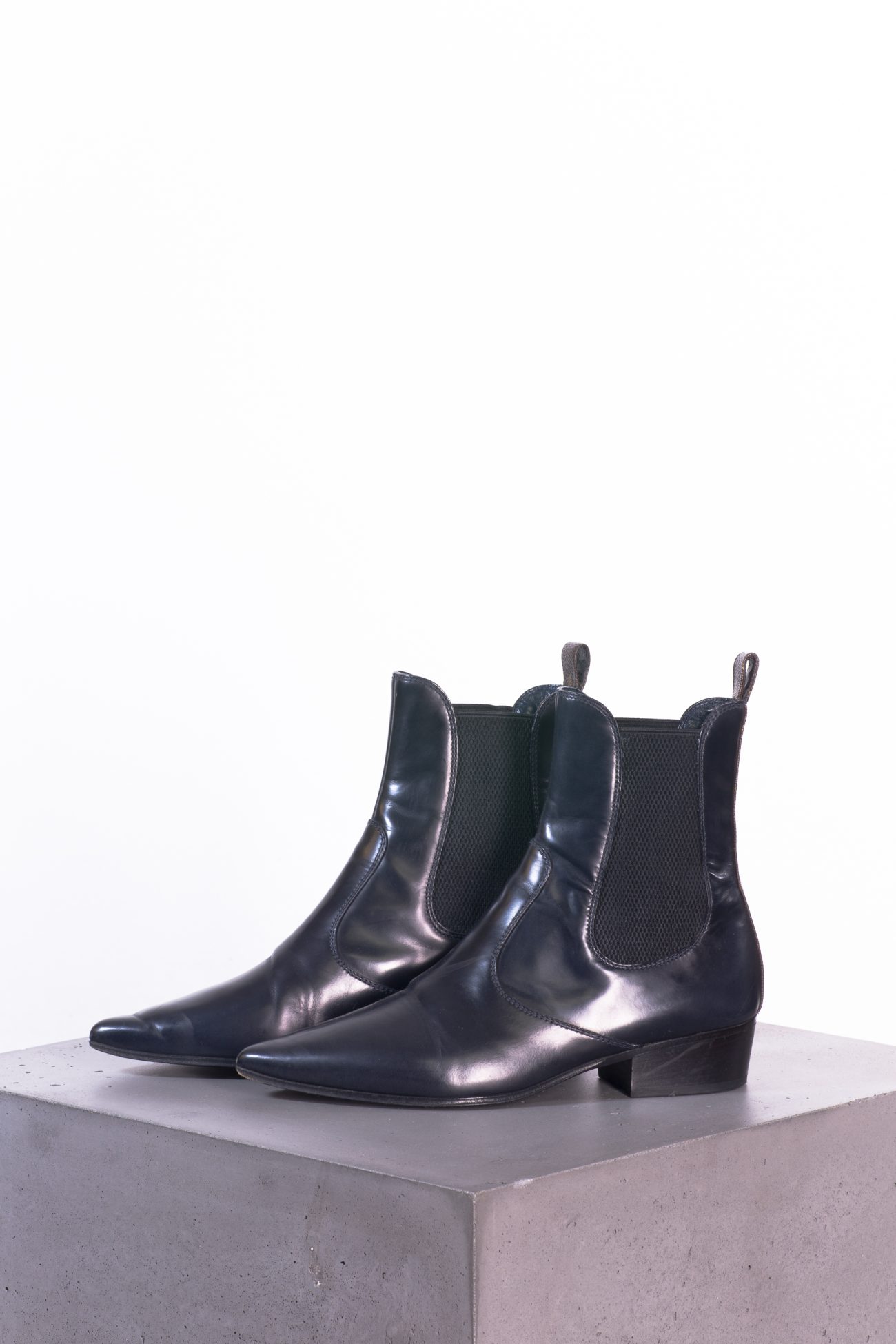 Louis Vuitton Midnight blue leather ankle boots