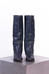 Sergio Rossi Blue leather knee high boots