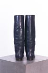 Sergio Rossi Blue leather knee high boots