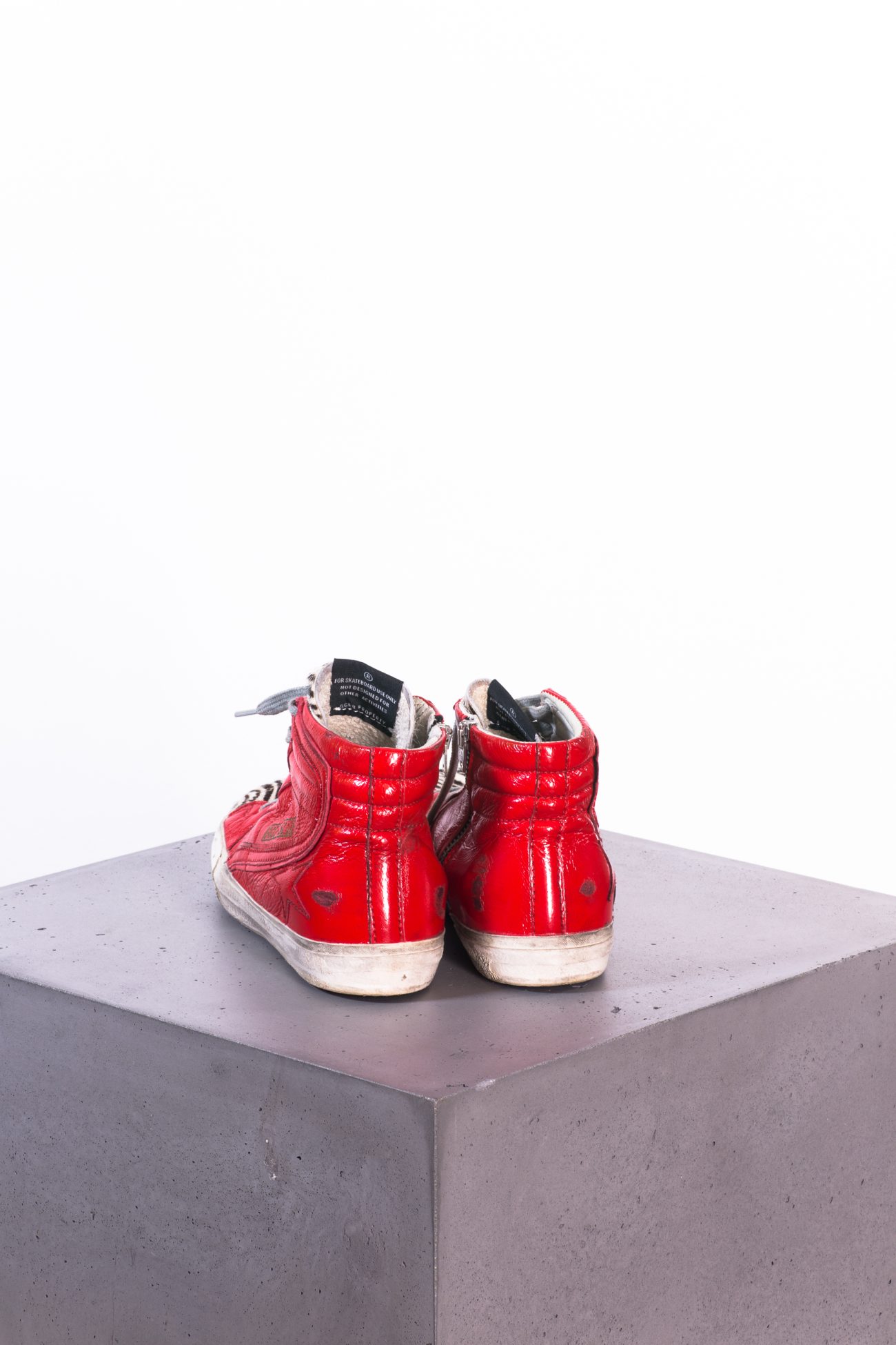 Golden Goose Red printed slide sneaker