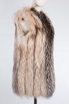 Alberta Ferretti Fox fur leather trimmed sleeveless vest