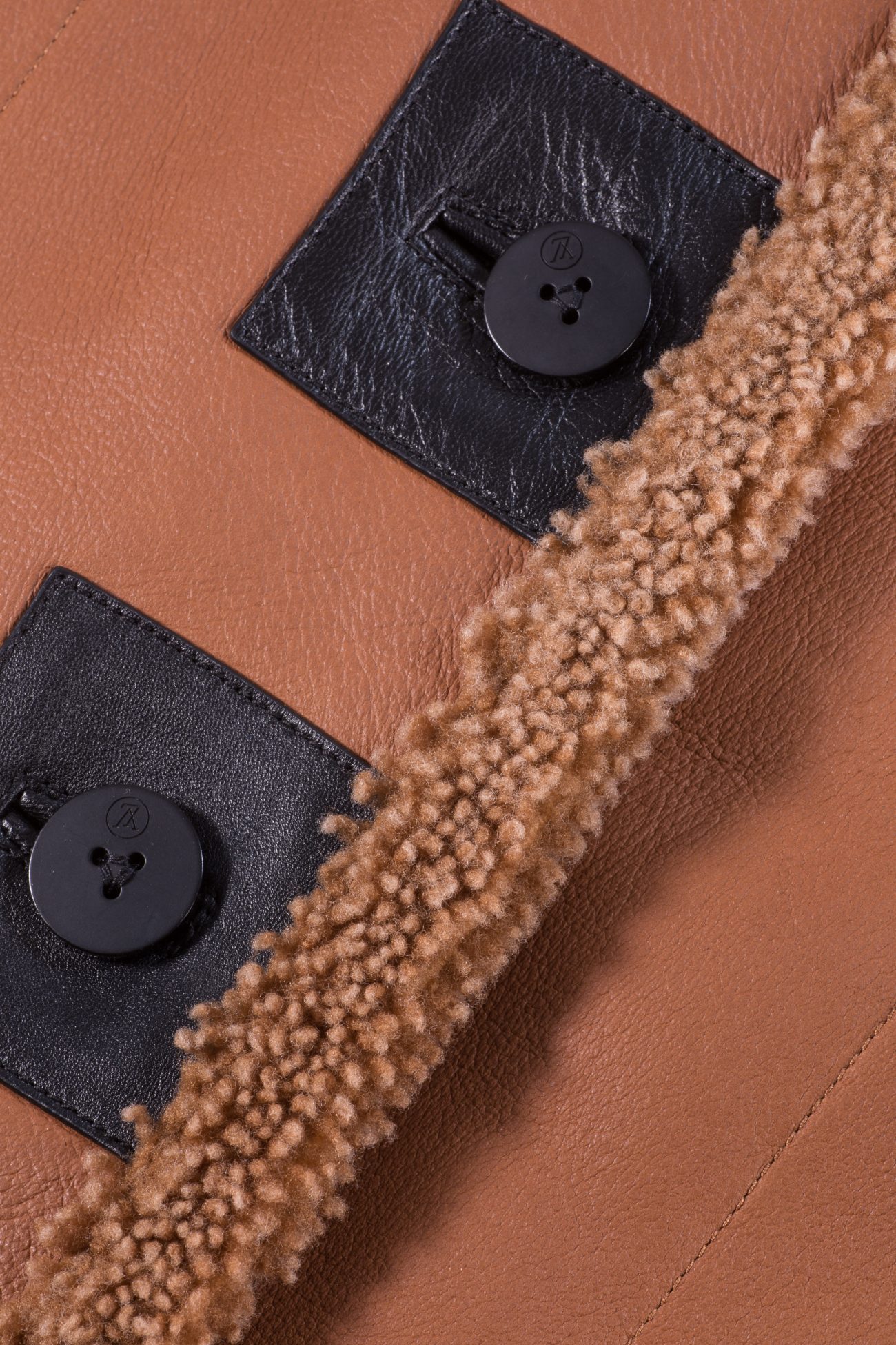Louis Vuitton Shearling leather gilet with detachable bottom