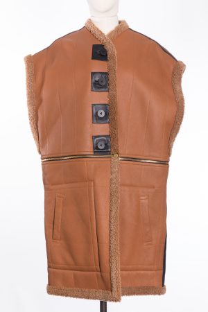 Louis Vuitton Shearling leather gilet with detachable bottom