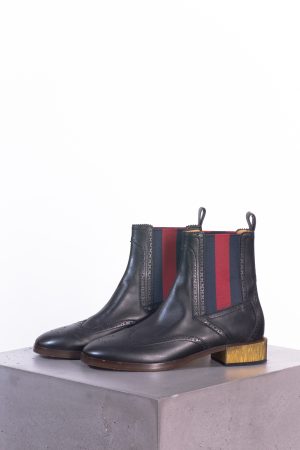 Gucci Ankle boots with gold heel