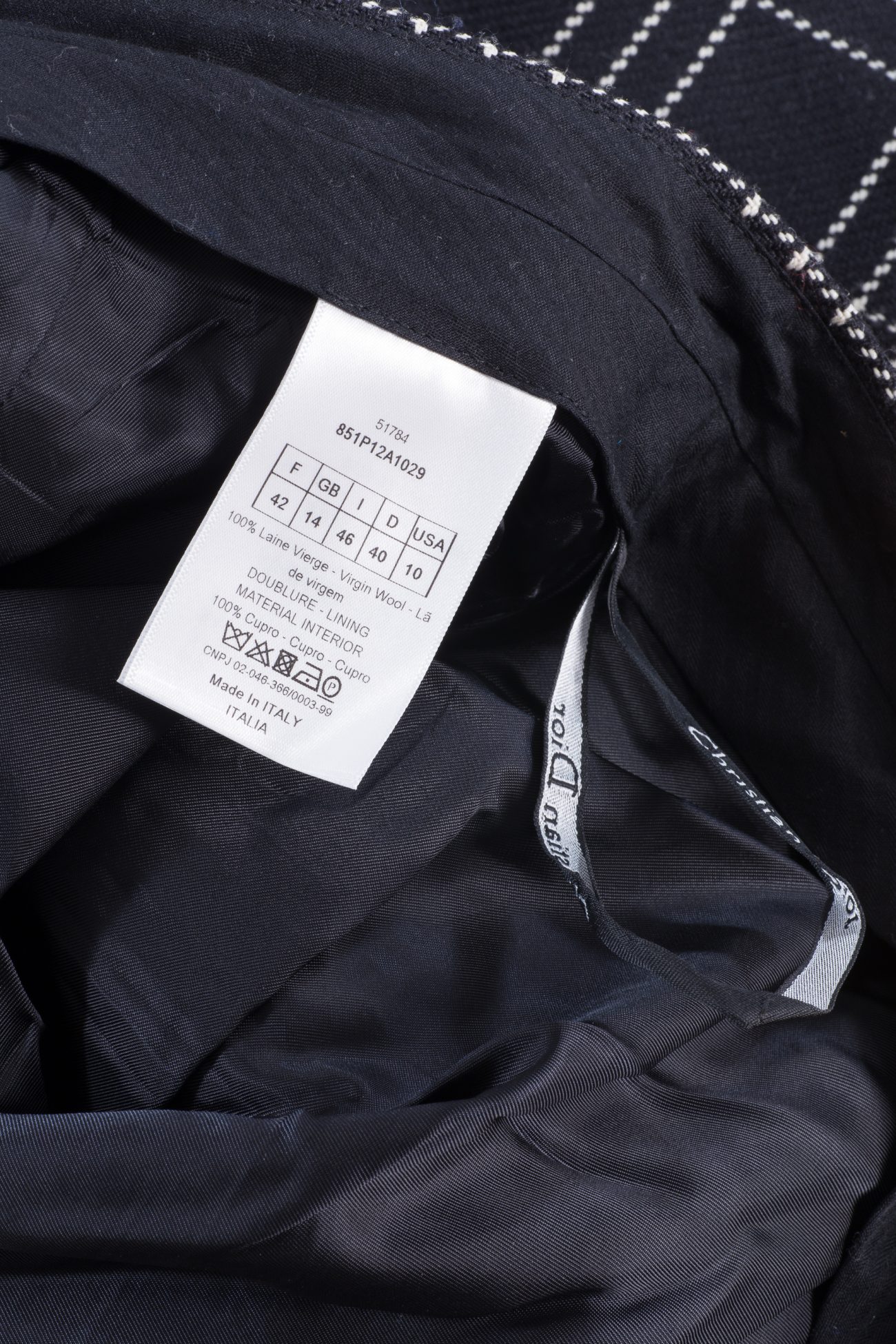 Christian Dior Cropped wide leg wool pants