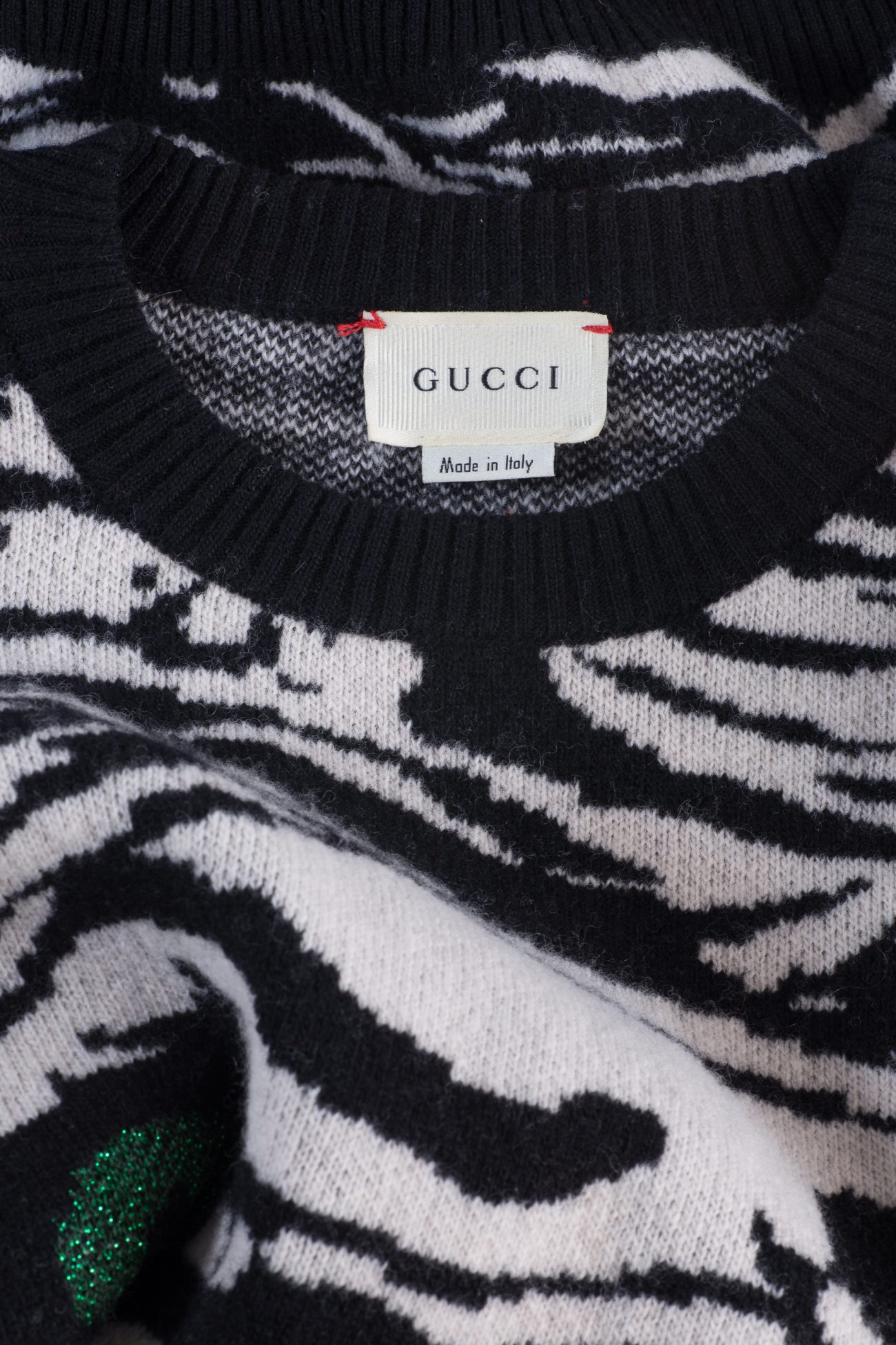 Gucci Embroidered intarsia wool sweater