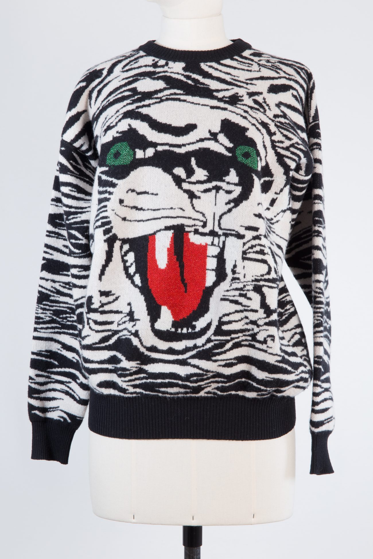 Gucci Embroidered intarsia wool sweater