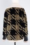 Barbara Bui Shearling and leather trimmed rabbit fur jacket