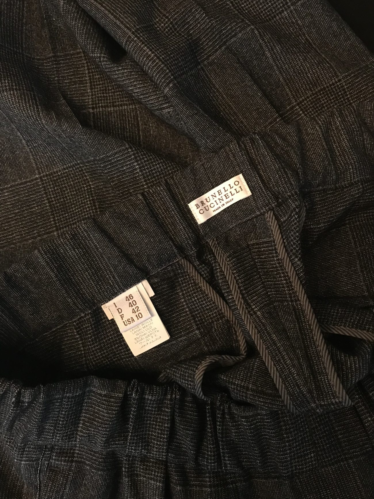Brunello Cucinelli Wool trousers with Monili beads