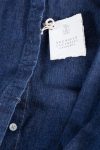 Brunello Cucinelli Denim shirt with detachable brooch