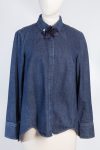 Brunello Cucinelli Denim shirt with detachable brooch