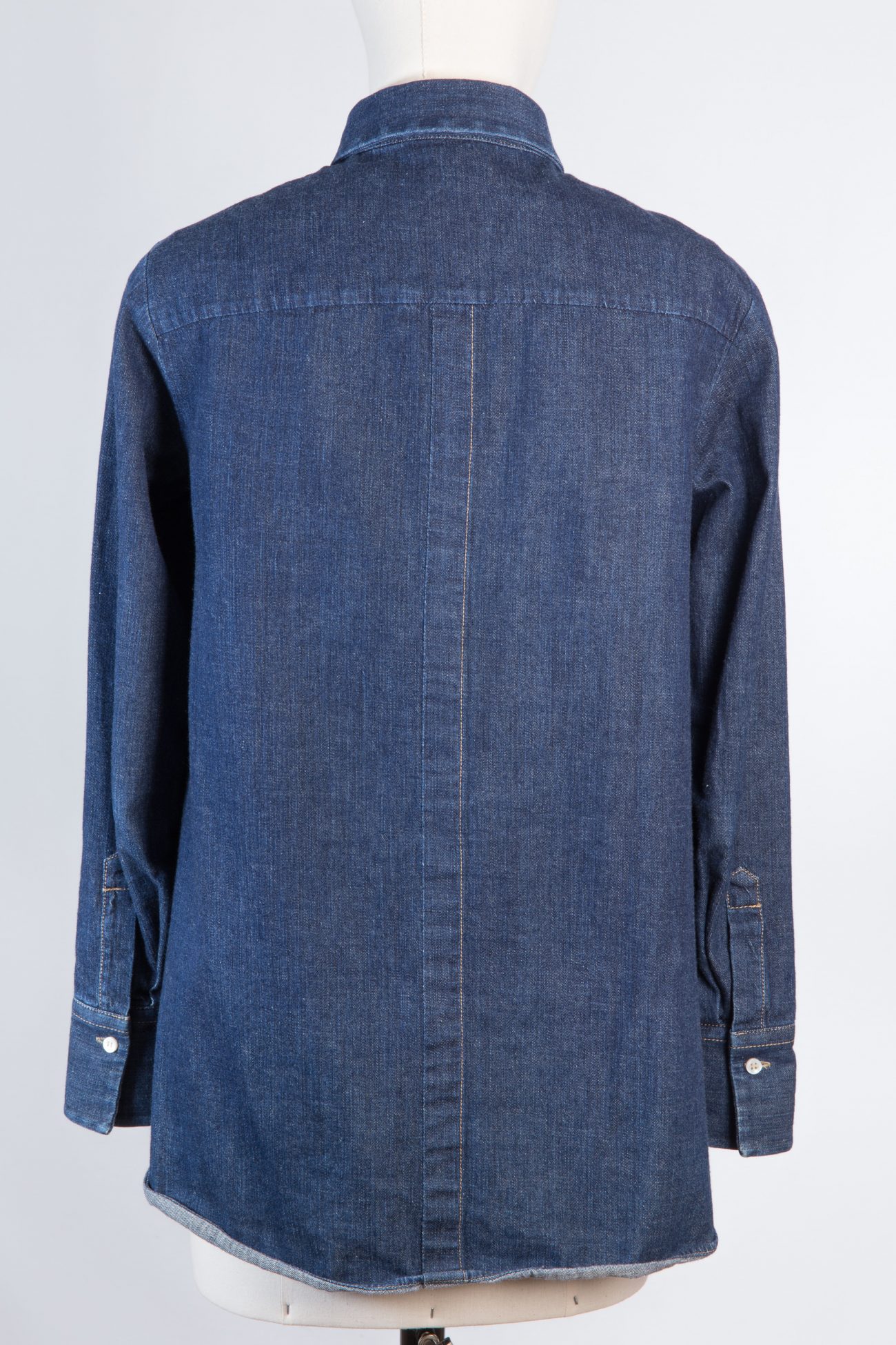 Brunello Cucinelli Denim shirt with detachable brooch