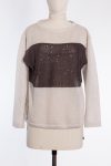 Brunello Cucinelli Sequin embellished linen and silk blend sweater