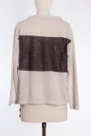 Brunello Cucinelli Sequin embellished linen and silk blend sweater