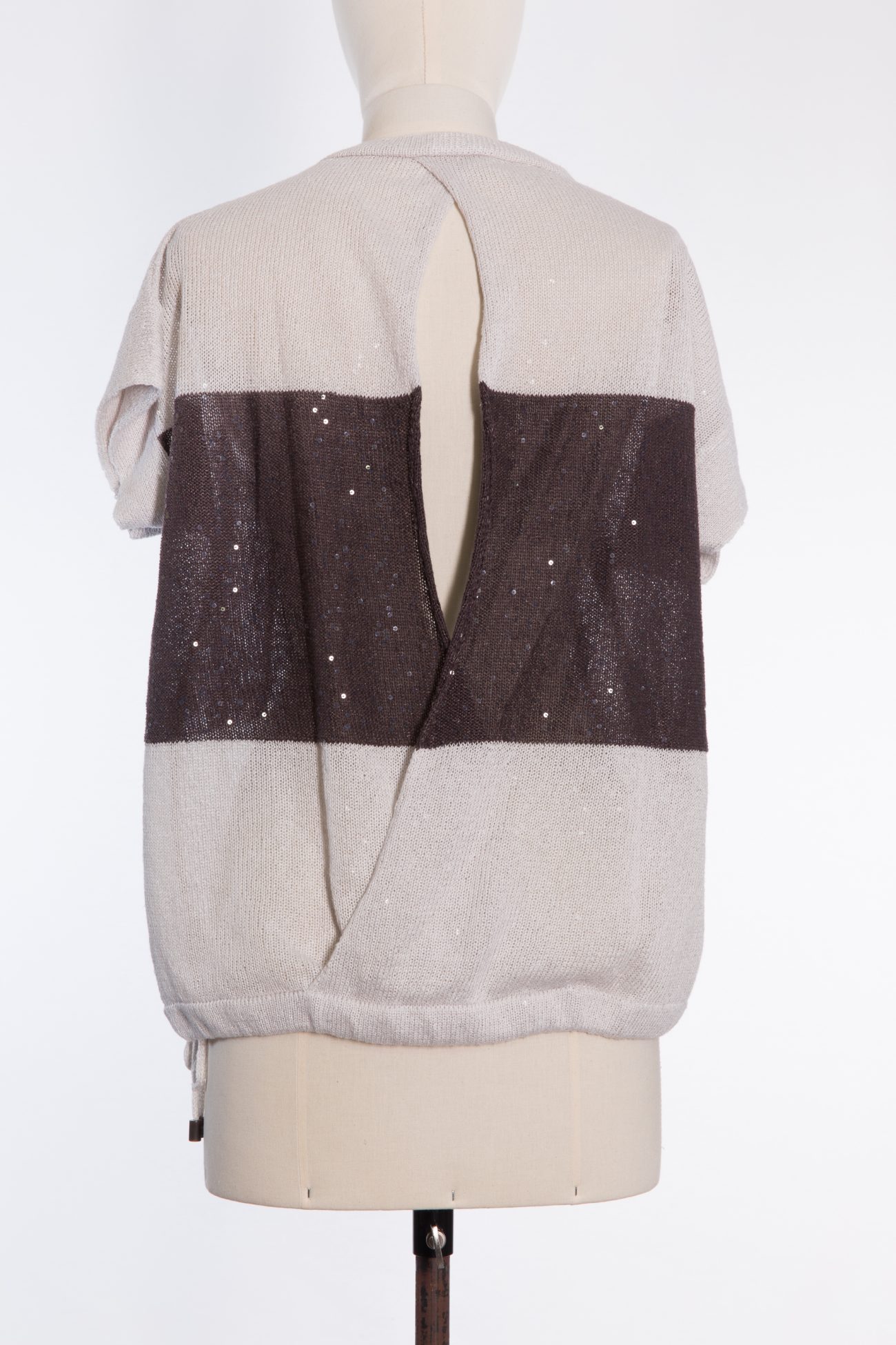 Brunello Cucinelli Sequin embellished linen and silk blend sleeveless jumper