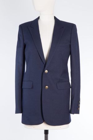 Saint Laurent Virgin wool blazer with golden buttons