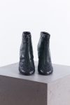 Chanel Black quilted leather front zip ankle boots
