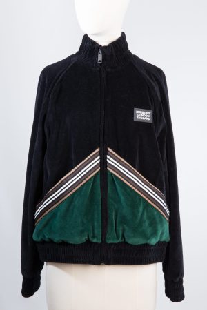 Burberry Black striped two-tone velour jacket