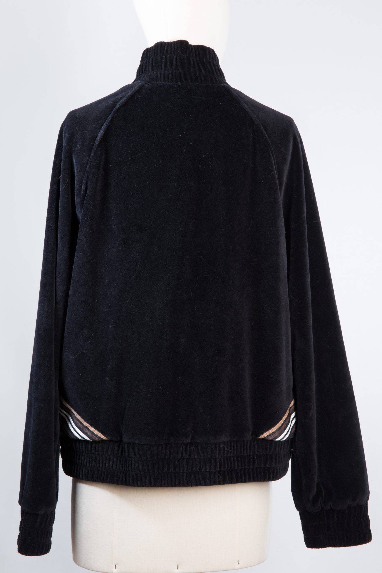Burberry Black striped two-tone velour jacket