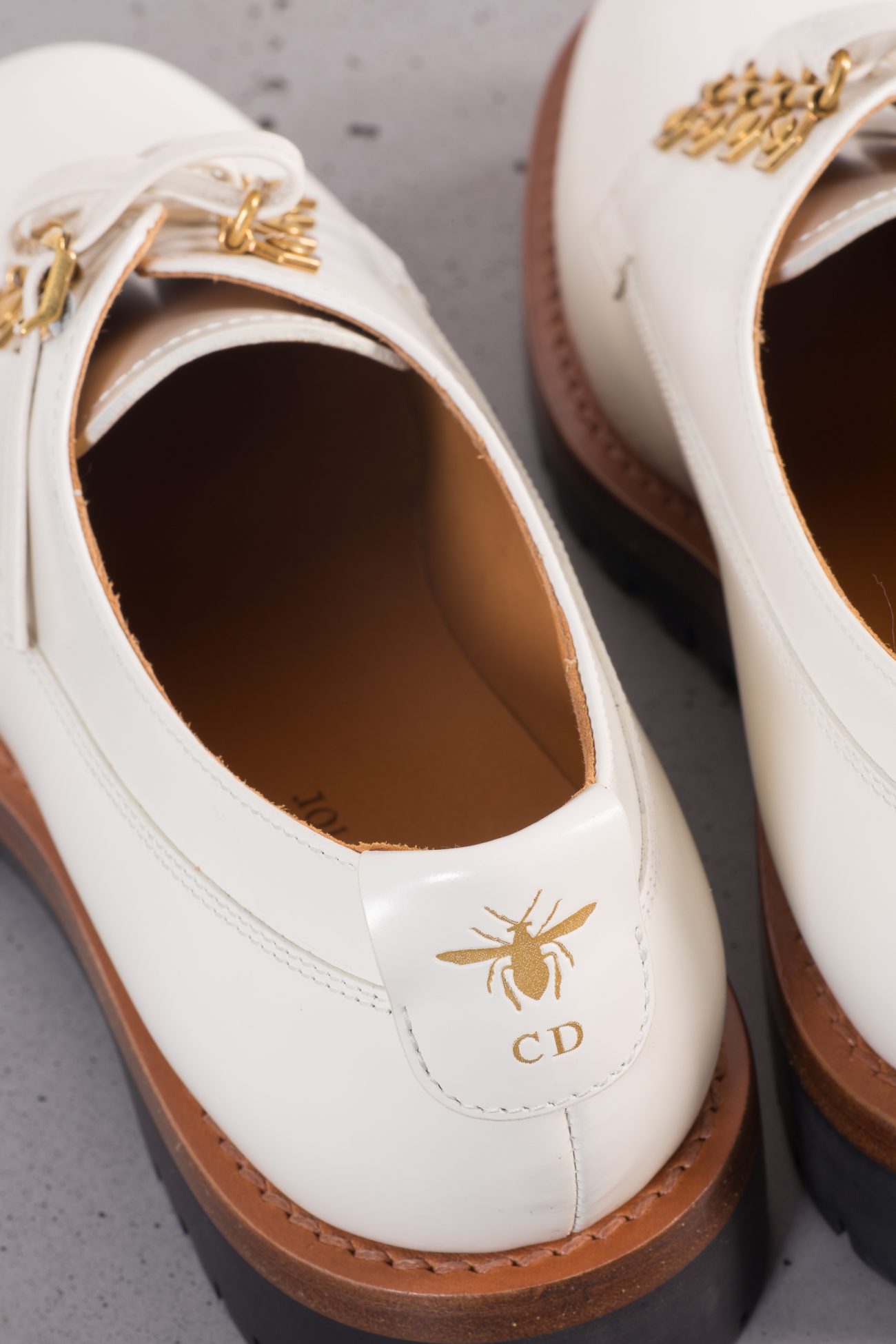 Christian Dior Glossed-leather brogues