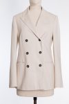 Brunello Cucinelli Double-breasted embellished stretch-cotton jersey blazer