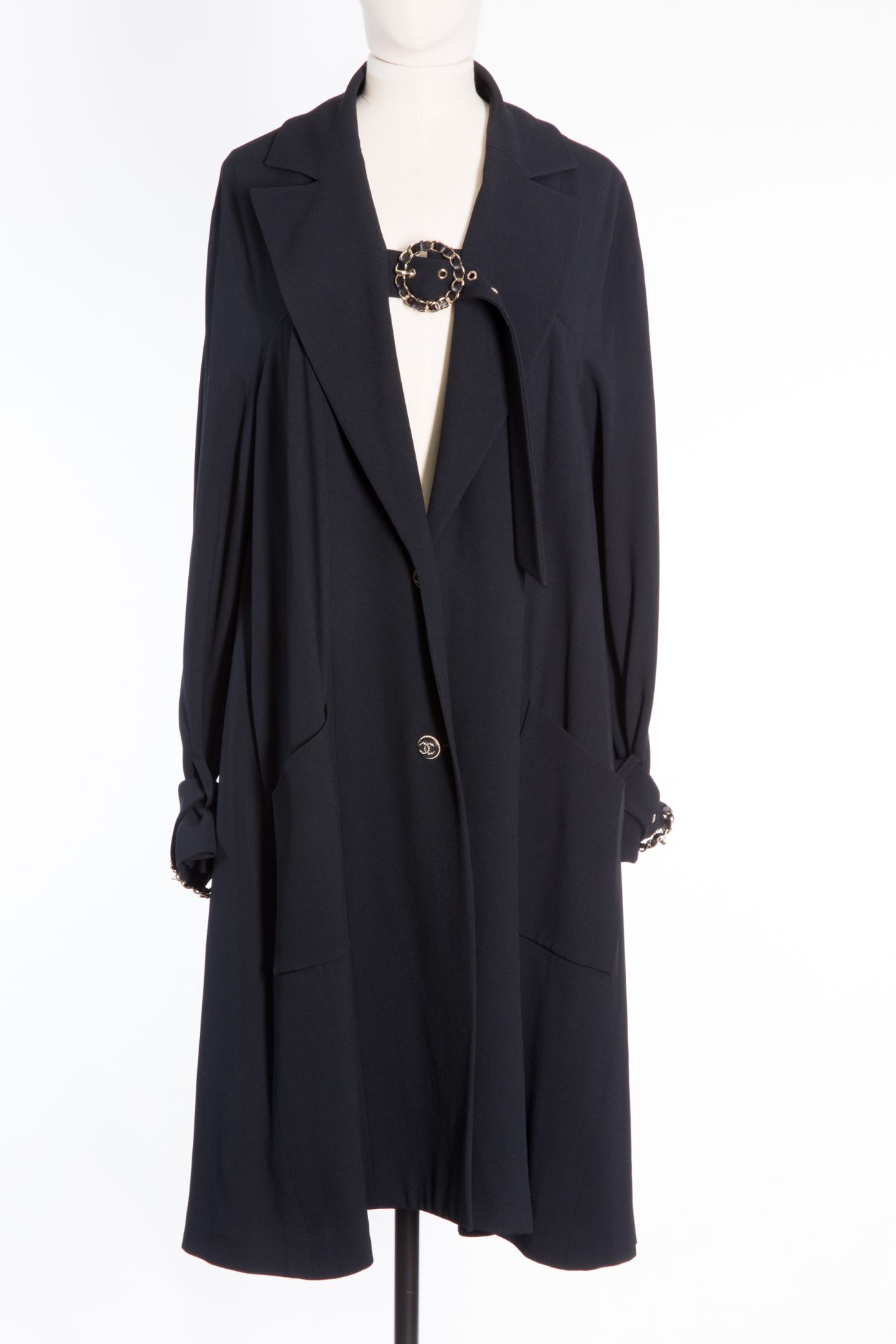 Chanel Long Coat/cardigan with CC logo buttons