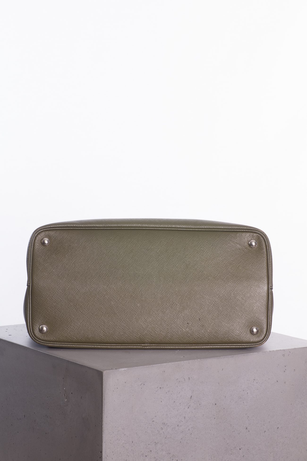 Prada Large  Saffiano leather double bag Militare