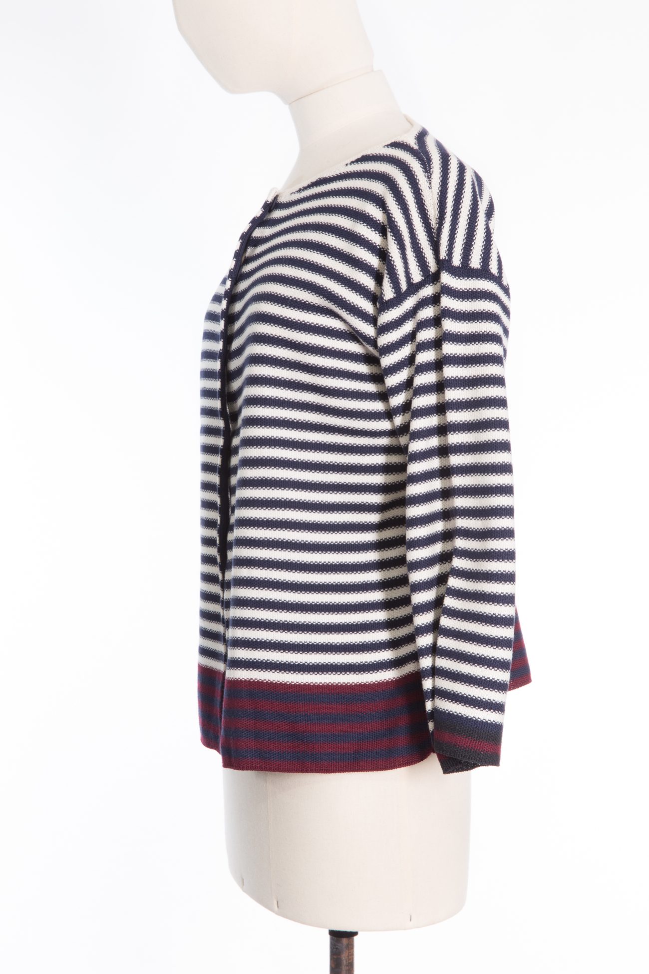 Prada Striped cotton-blend cardigan