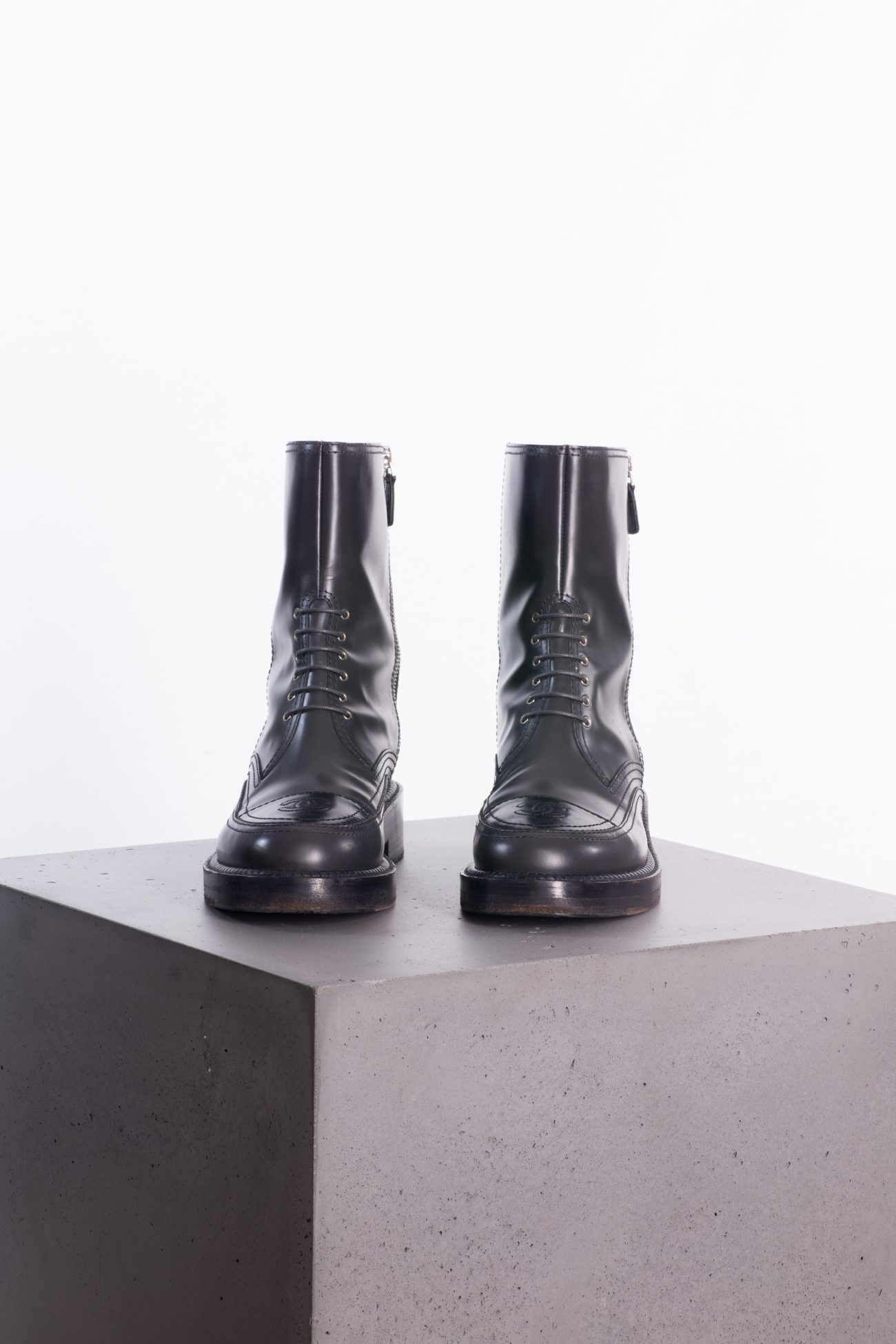 Chanel Biker boots with side zippers