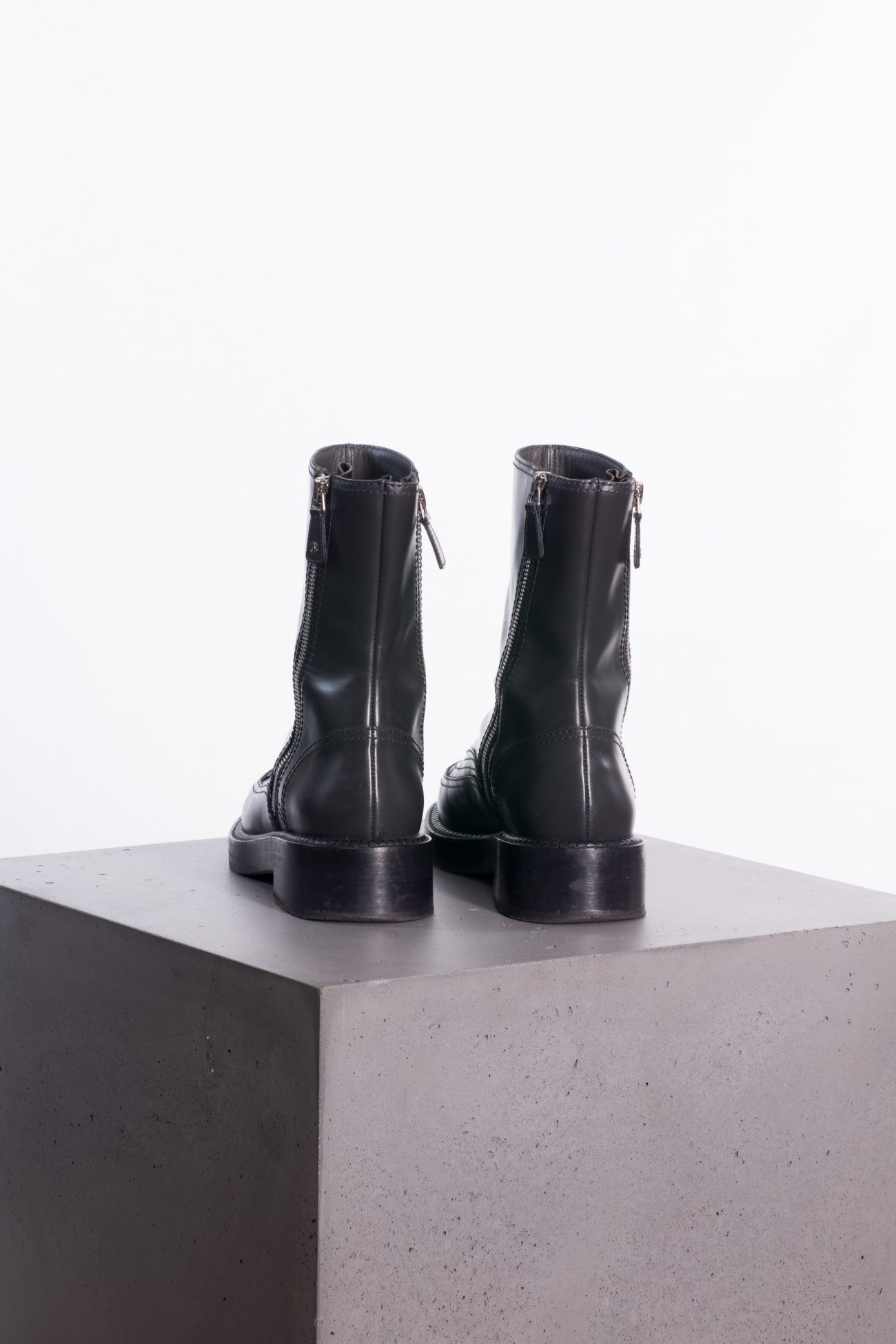 Chanel Biker boots with side zippers
