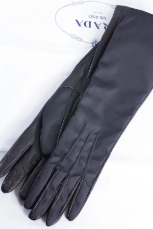 Prada Nylon and nappa leather gloves