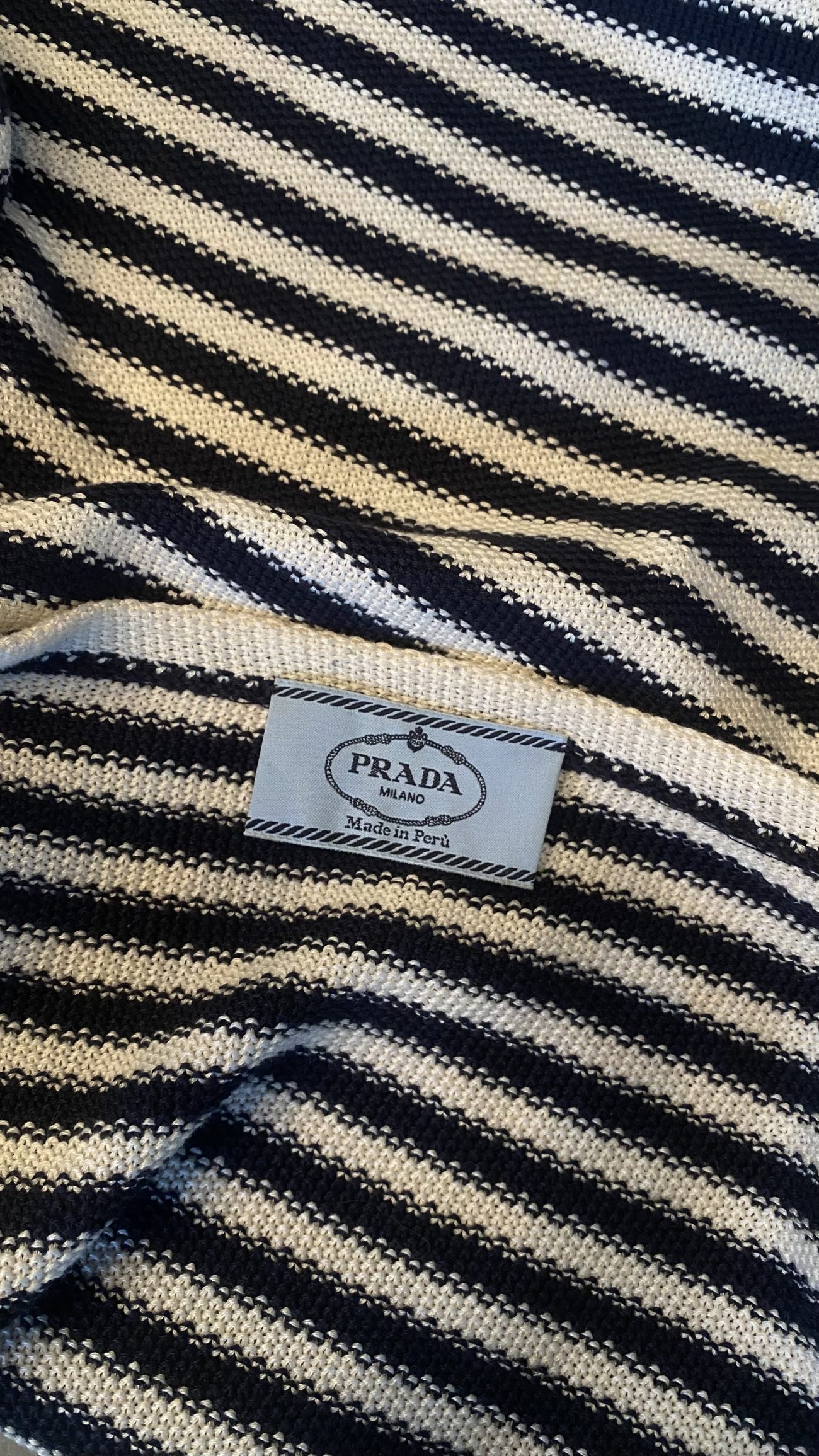 Prada Striped cotton-blend cardigan