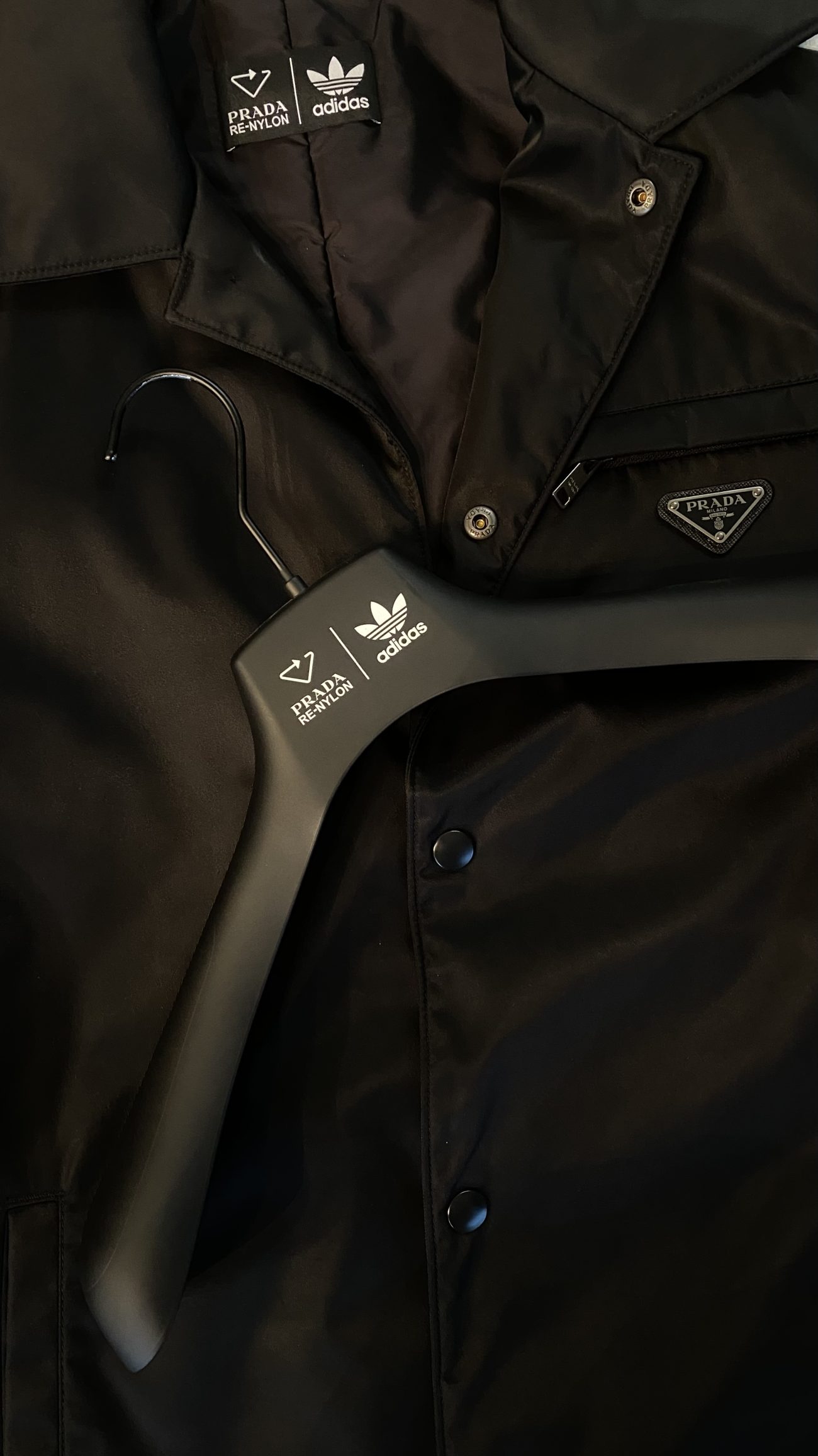 Prada X Adidas black Re-nylon car coat