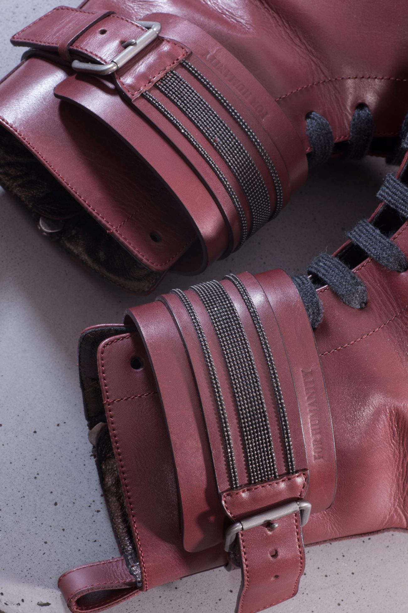 Brunello Cucinelli Monili leather combat boots