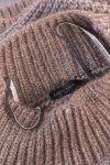 Fabiana Filippi Cashmere and mohair sweater with Monili beads shoulder straps