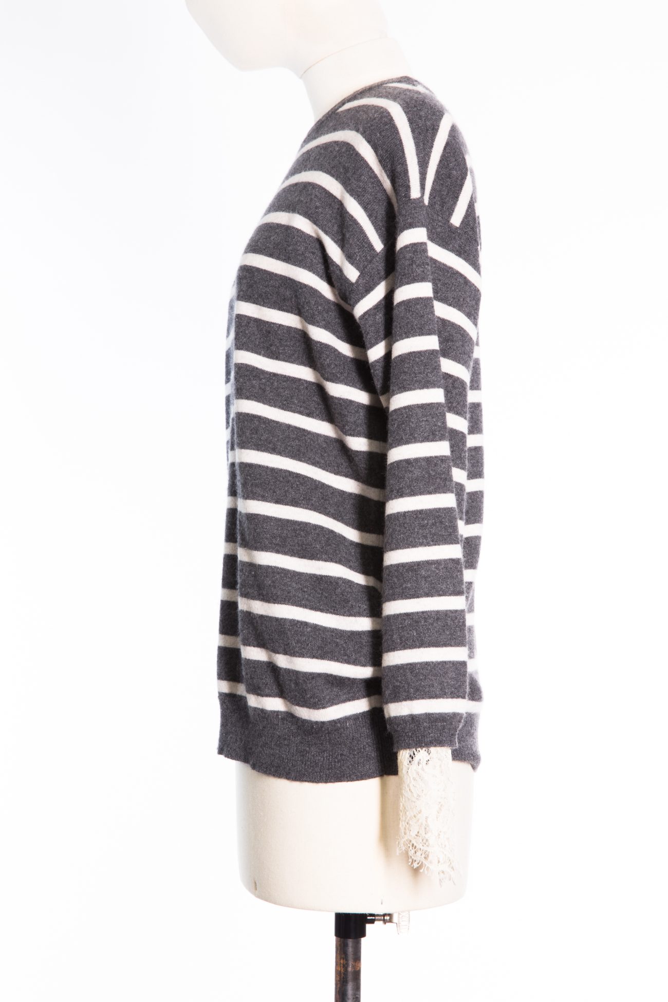 Brunello Cucinelli Cashmere sweater with lace