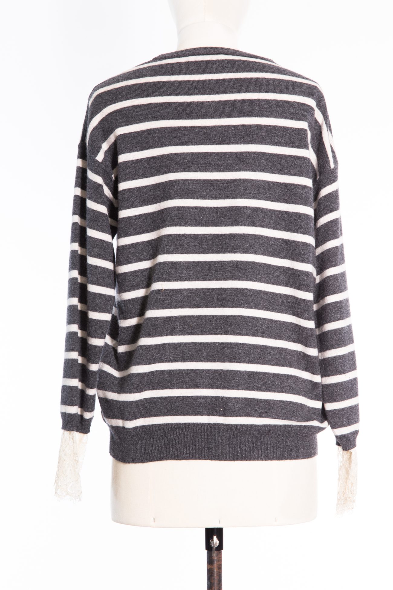 Brunello Cucinelli Cashmere sweater with lace