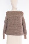 Fabiana Filippi Cashmere and mohair sweater with Monili beads shoulder straps