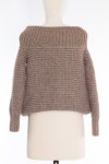 Fabiana Filippi Cashmere and mohair sweater with Monili beads shoulder straps