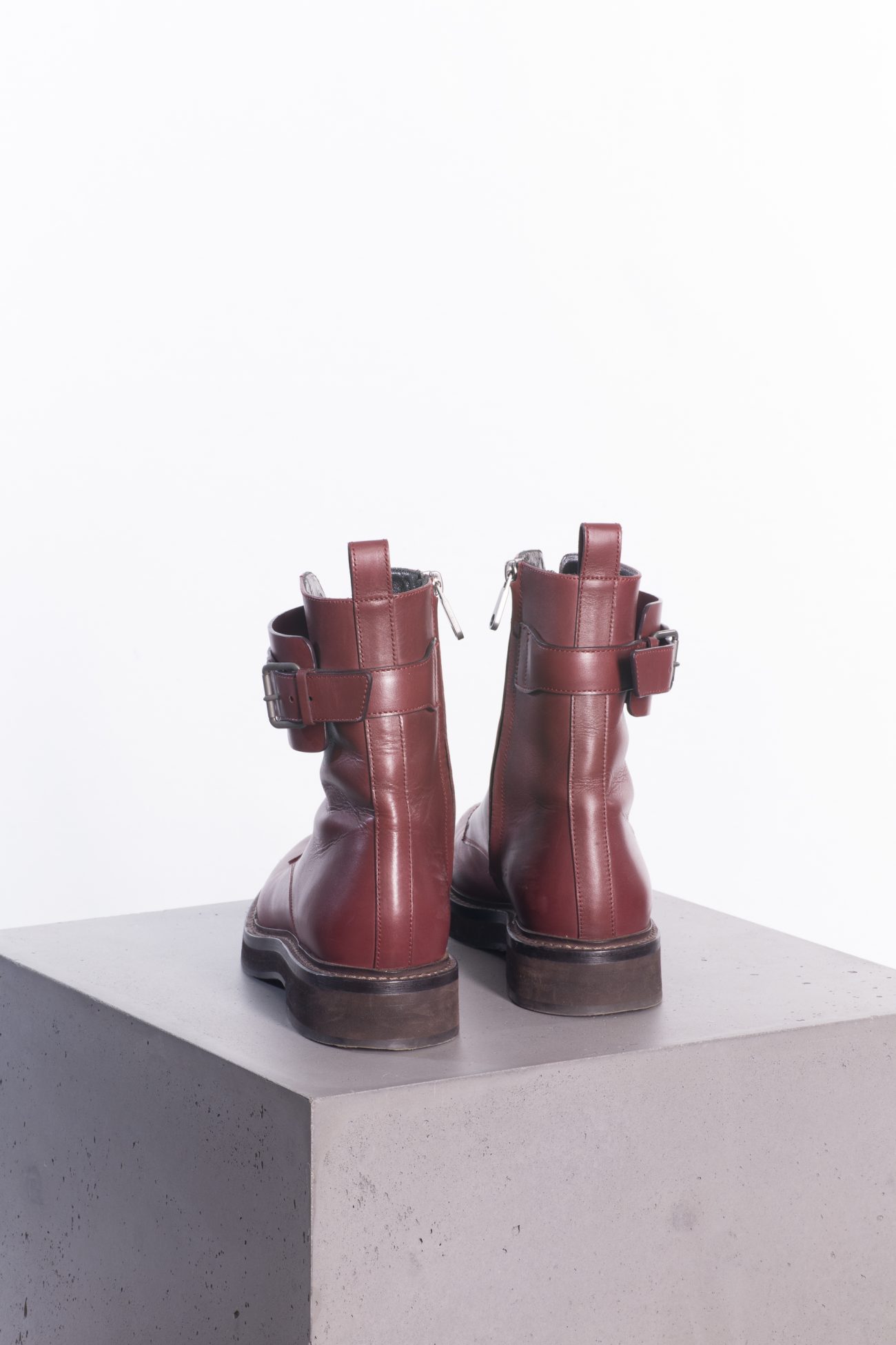 Brunello Cucinelli Monili leather combat boots