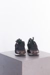 Louis Vuitton Black/brown leather, mesh and monogram canvas run away sneakers