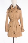 Burberry Camel cotton detachable hood ans vest trench coat