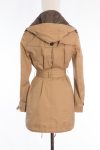 Burberry Camel cotton detachable hood ans vest trench coat