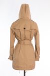 Burberry Camel cotton detachable hood ans vest trench coat