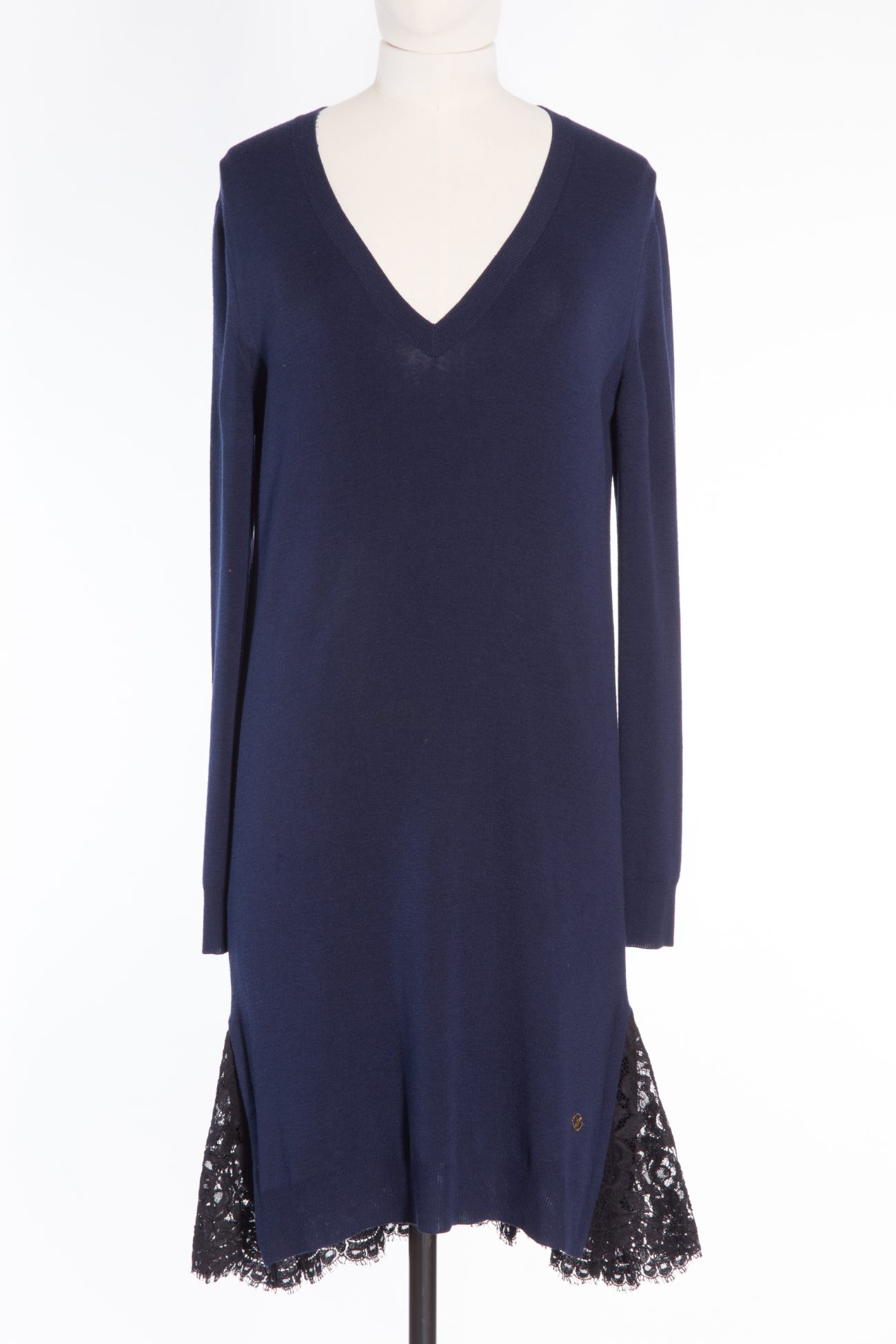 Louis Vuitton wool dress with lace