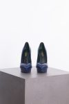 Saint Laurent Leather Janis pointed toe platform pumps 