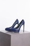 Saint Laurent Leather Janis pointed toe platform pumps 